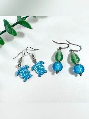 💙Ocean Themed Earrings Bundle - 2 pairs